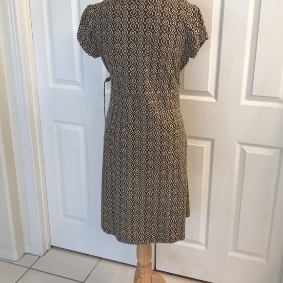 Brown patterned Sahalie wrap dress, M - Picture 3 of 6